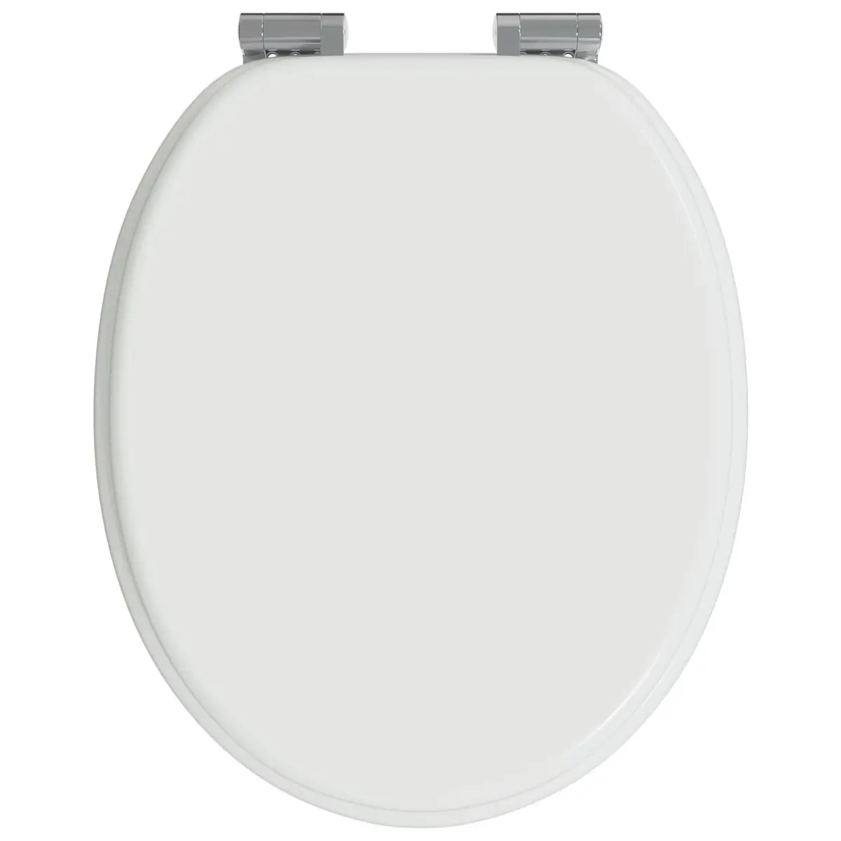 Toilet Seat Soft Close White MDF 44 x 38 cm Bathroom Upgrade Pack of 2