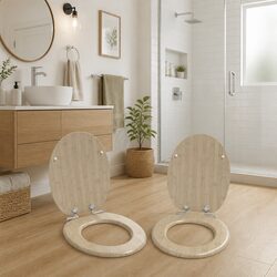 Practical Soft-Close MDF Toilet Seat for Everyday Use