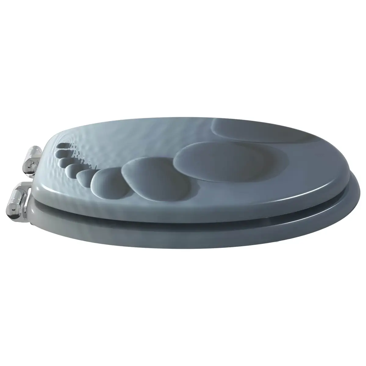 Toilet Seat Soft-Close Grey MDF 44x38cm Bathroom Fixture 2-Pack Standard Fit