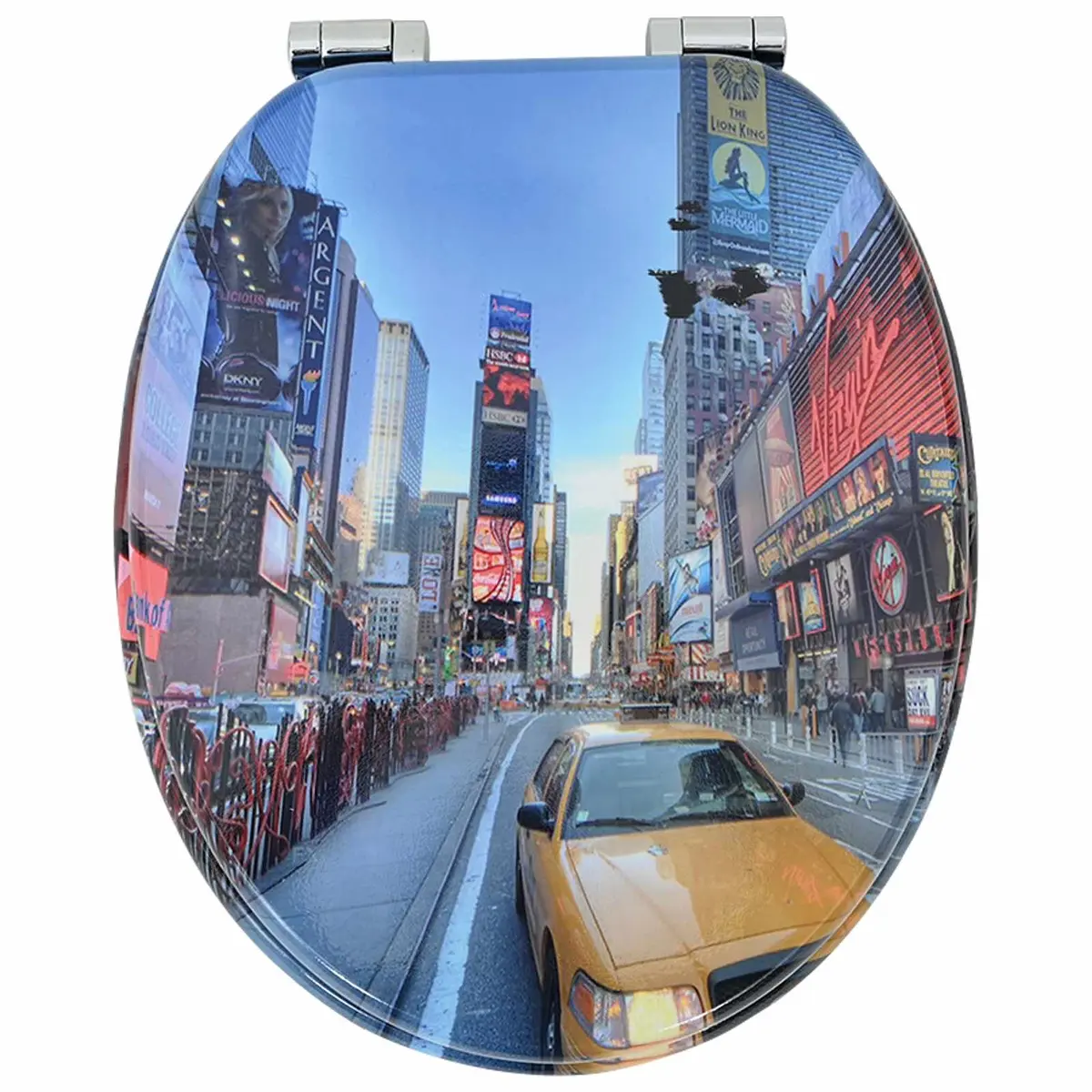 Soft-Close Toilet Seat MDF Board 44 x 38 cm Multicolour 2 Pack