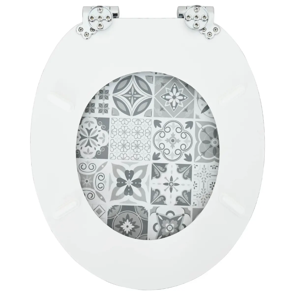 Soft-Close Toilet Seat MDF Board 2 Pack Blue White Non-Slip