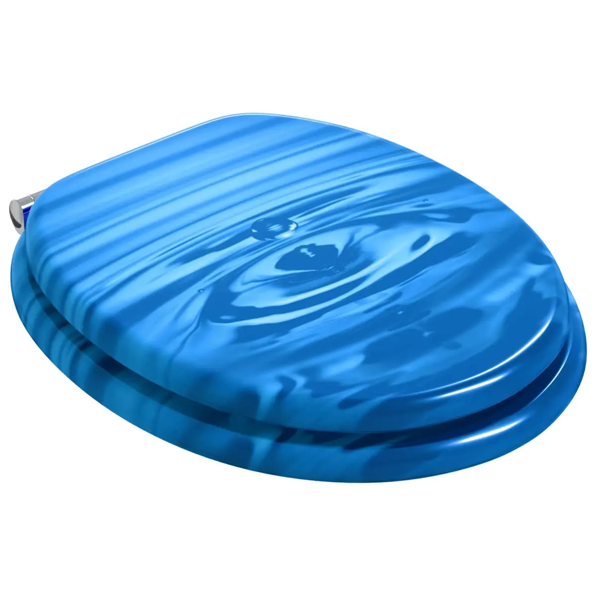 Soft-Close Toilet Seat 2 Pack Blue MDF Board Standard Fixing Bathroom Accessory