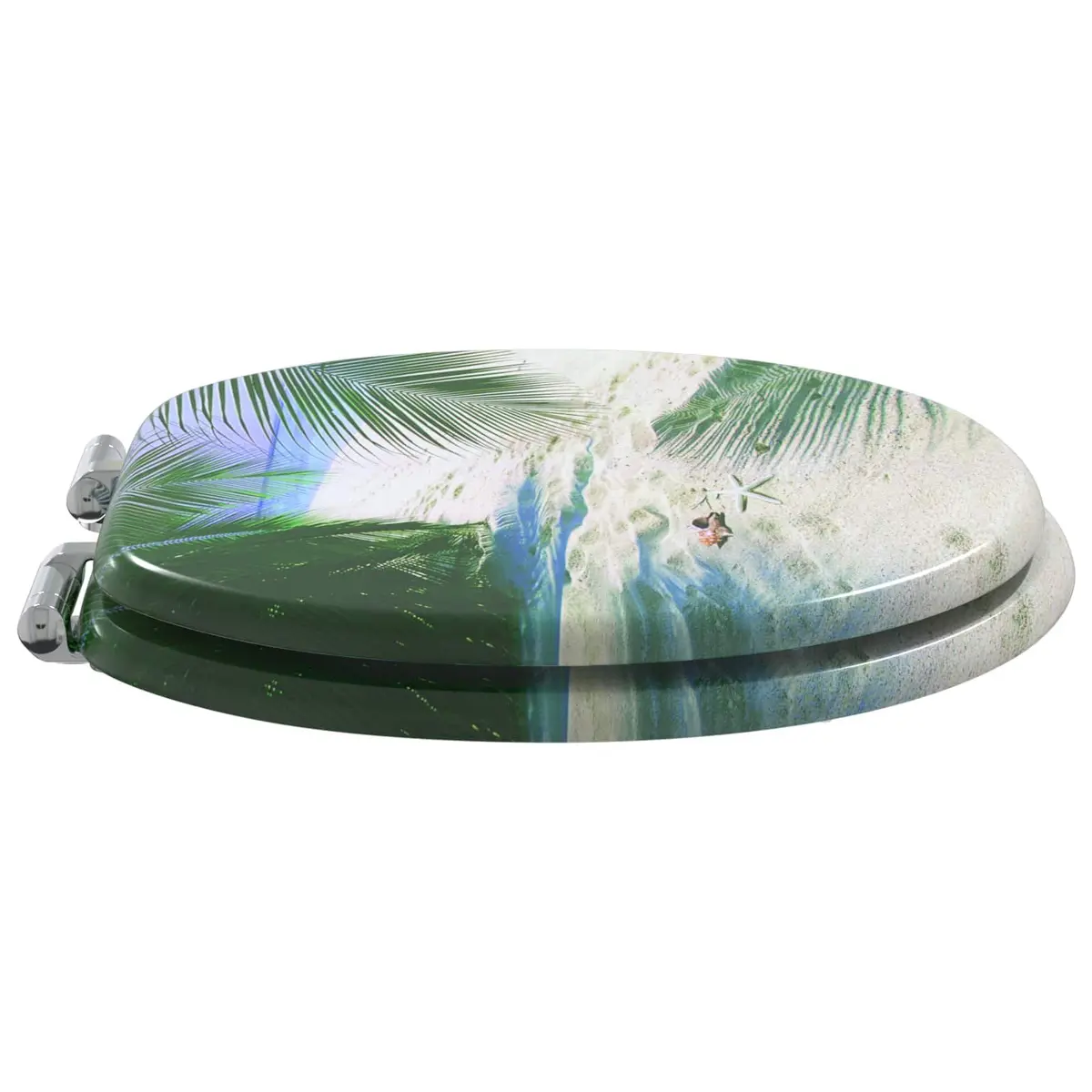 Soft-Close Toilet Seat 2 Pack Green 44 x 38 cm MDF Bathroom Upgrade Easy Install