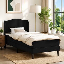 Practical Black Bed Frame with Headboard for Any Bedroom
