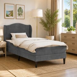 Functional Dark Grey Bed Frame for Modern Living