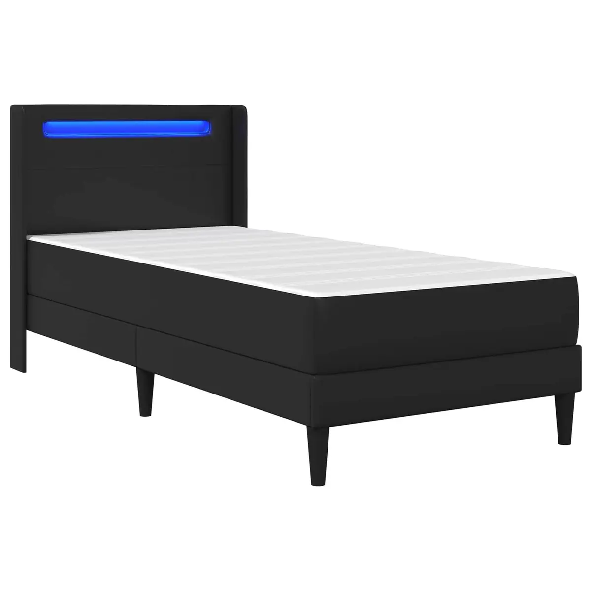 Bed Frame Foam Mattress 90 x 190 cm Black Modern
