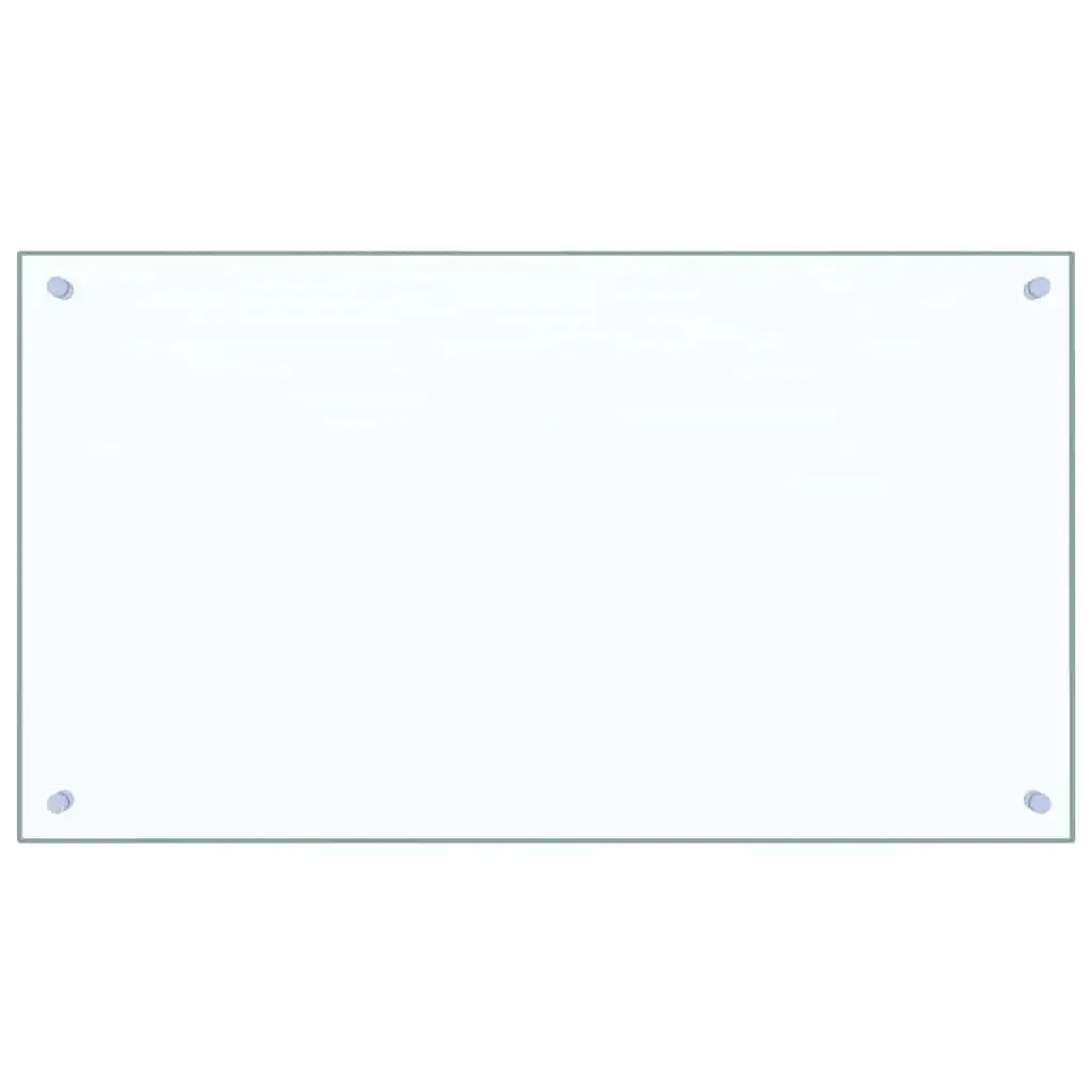 Kitchen Backsplash Tempered Glass 90 x 50 cm Transparent Splashback Panel 2 pcs