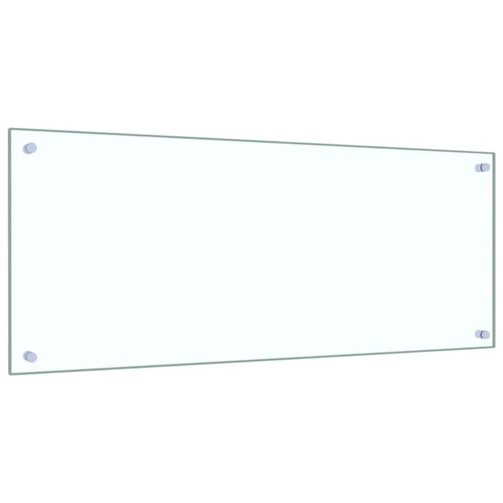 Tempered Glass Kitchen Backsplash Transparent 100x40cm 2 Pieces Wall Protector