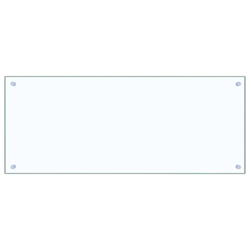 Tempered Glass Kitchen Backsplash Transparent 100x40cm 2 Pieces Wall Protector