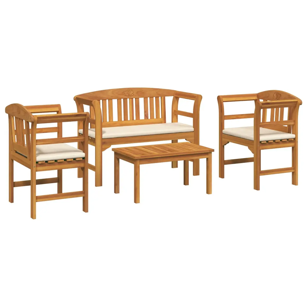 4-Piece Garden Rose Set for Outdoor Use