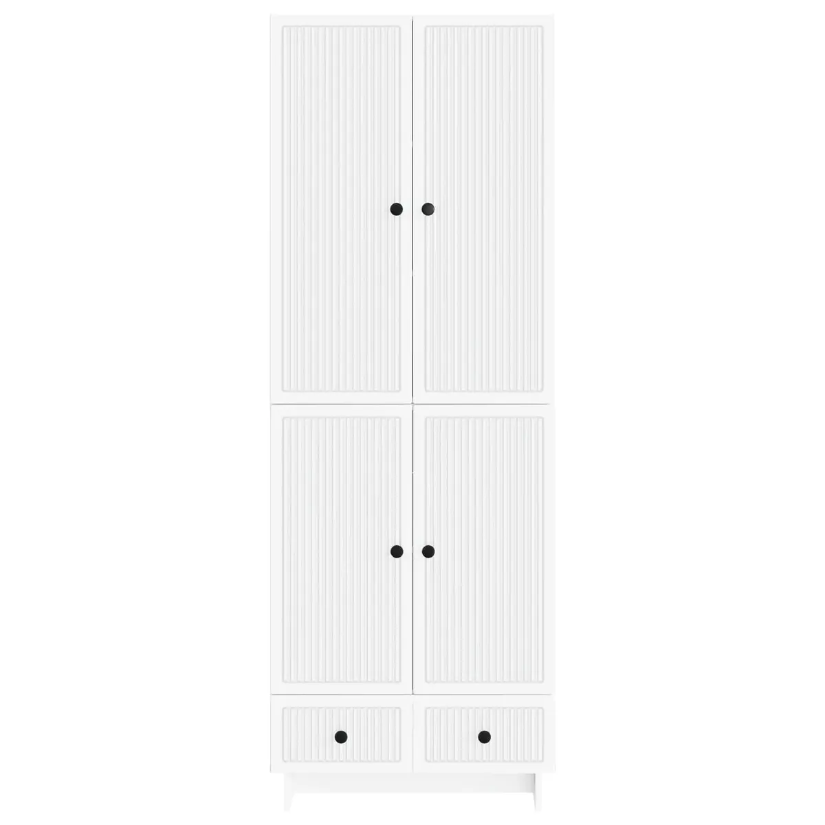 Cabinet Set Engineered Wood White 66 x 34.5 x 95 cm Storage Furniture