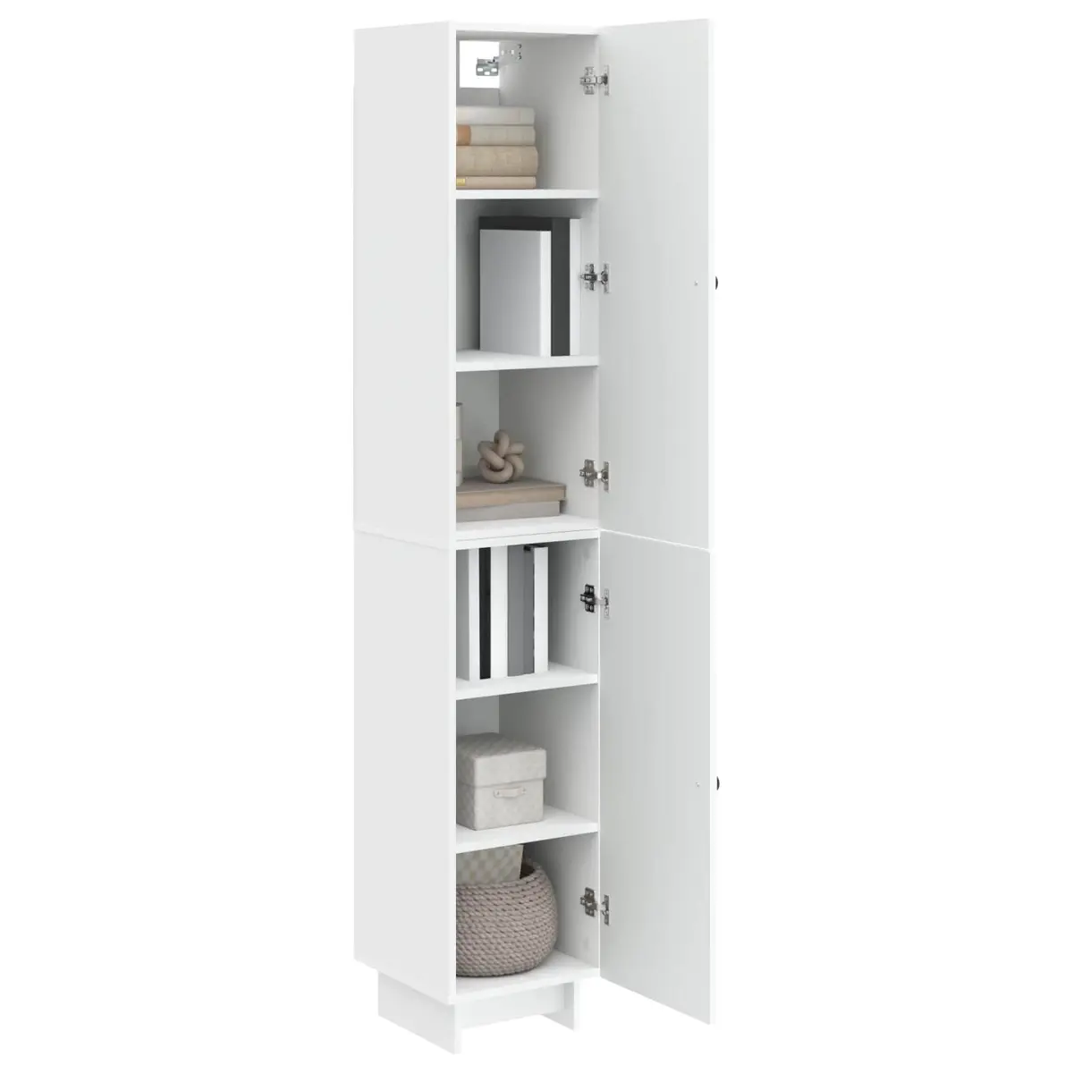 Cabinet Set Engineered Wood 34.5 x 33 x 90 cm White Modern 2 pcs Storage Furniture