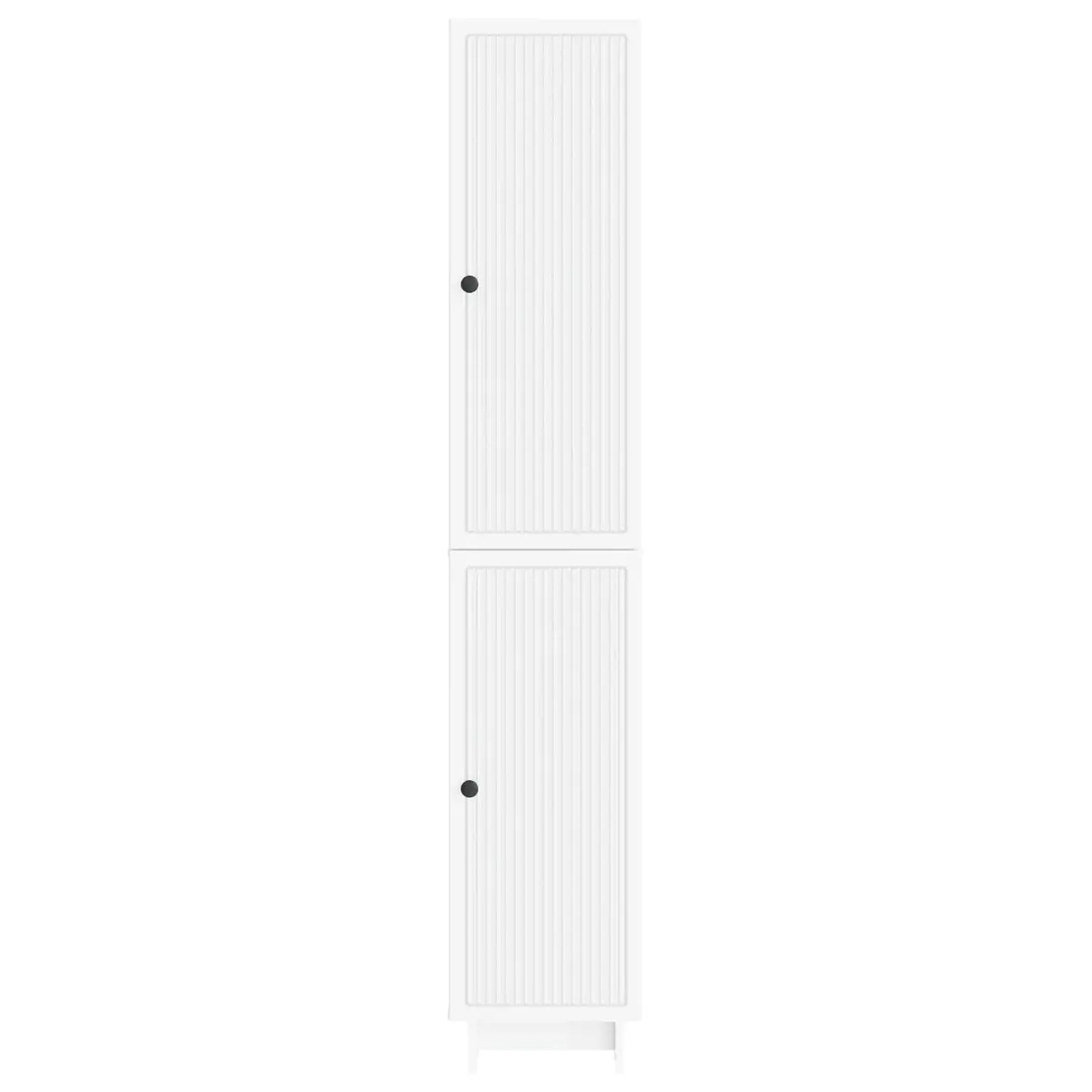 Cabinet Set Engineered Wood 34.5 x 33 x 90 cm White Modern 2 pcs Storage Furniture