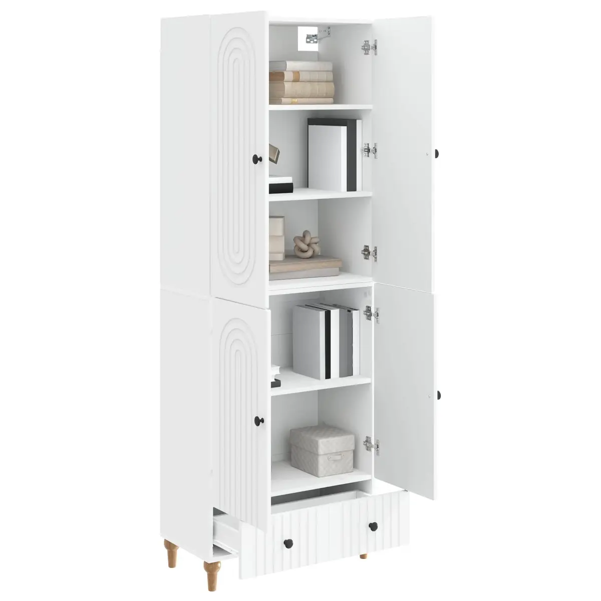 Cabinet Set 2 pcs 66 x 34.5 x 95 cm Storage Furniture Engineered Wood Shelves