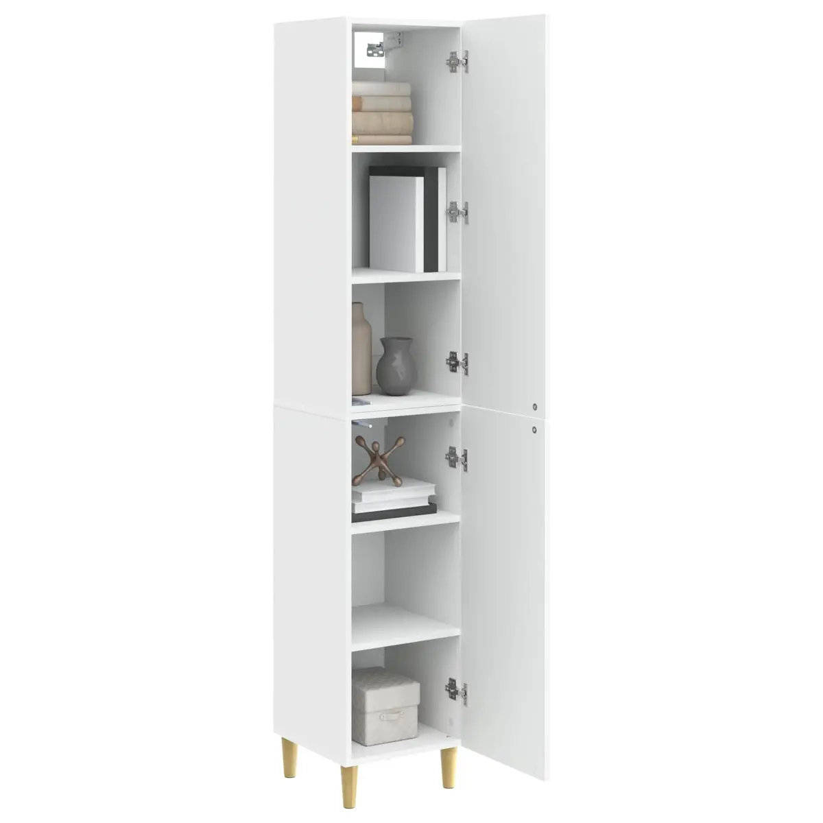 Modular Cabinet Set, 2 Pieces in White Finish