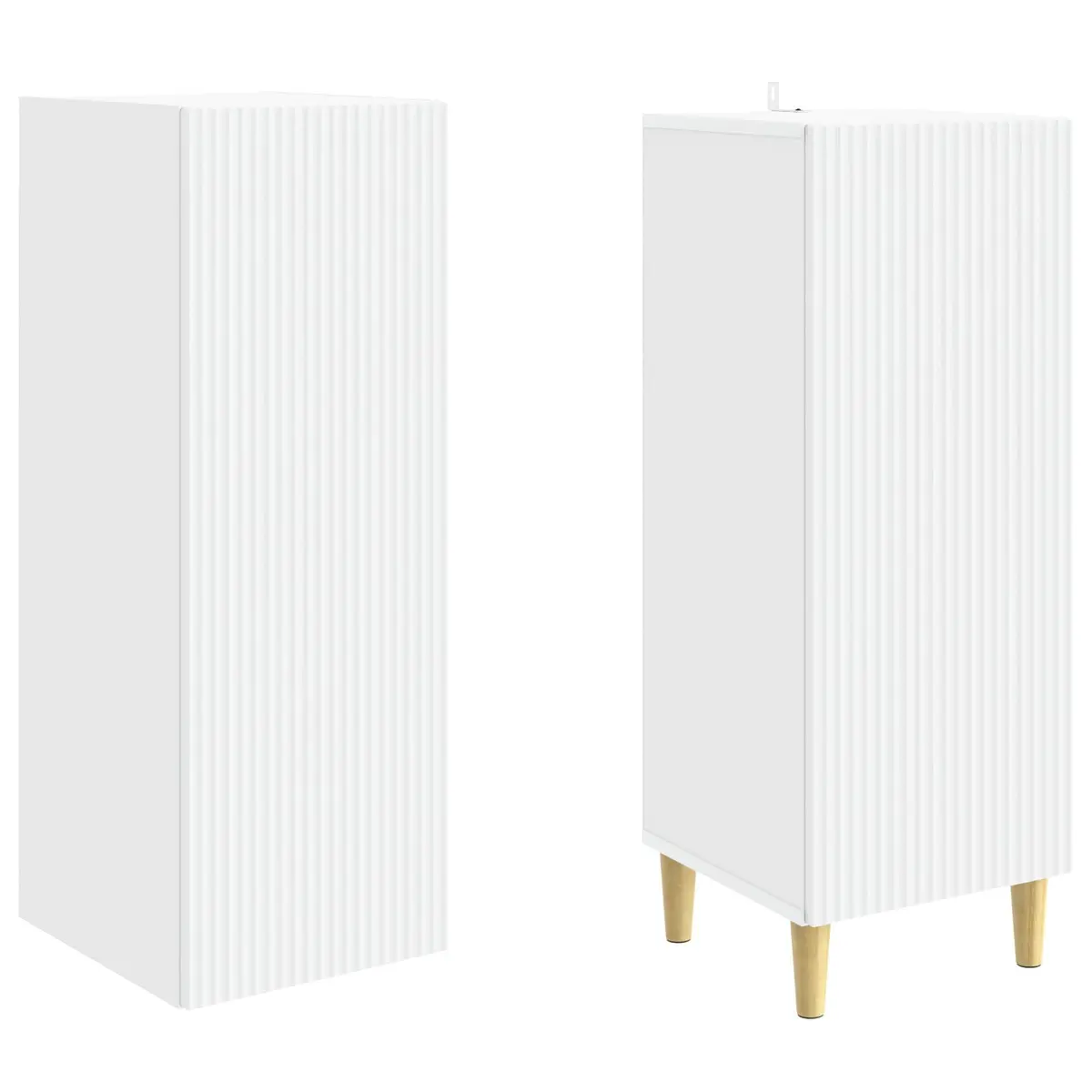 Modular Cabinet Set, 2 Pieces in White Finish