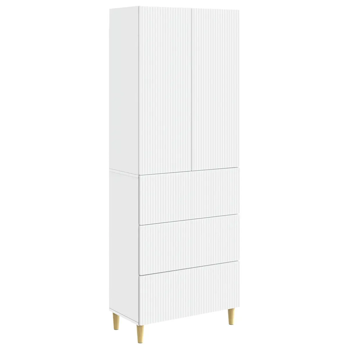 Cabinet Set Engineered Wood 66 x 34.5 x 90 cm Modern Storage Furniture