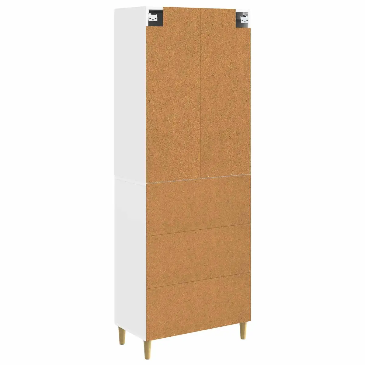 Cabinet Set Engineered Wood 66 x 34.5 x 90 cm White 2 pcs Storage Furniture Shelves Drawers
