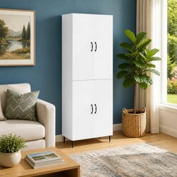 Cabinet Set 2 pcs 66 x 34.5 x 89.5 cm Modern Home Furniture Storage Solution