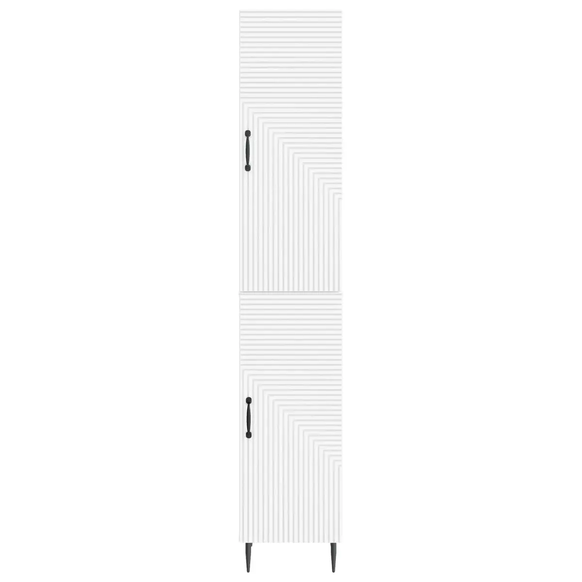 White Cabinet Set 2 Pieces Storage Furniture Engineered Wood Living Room Bedroom