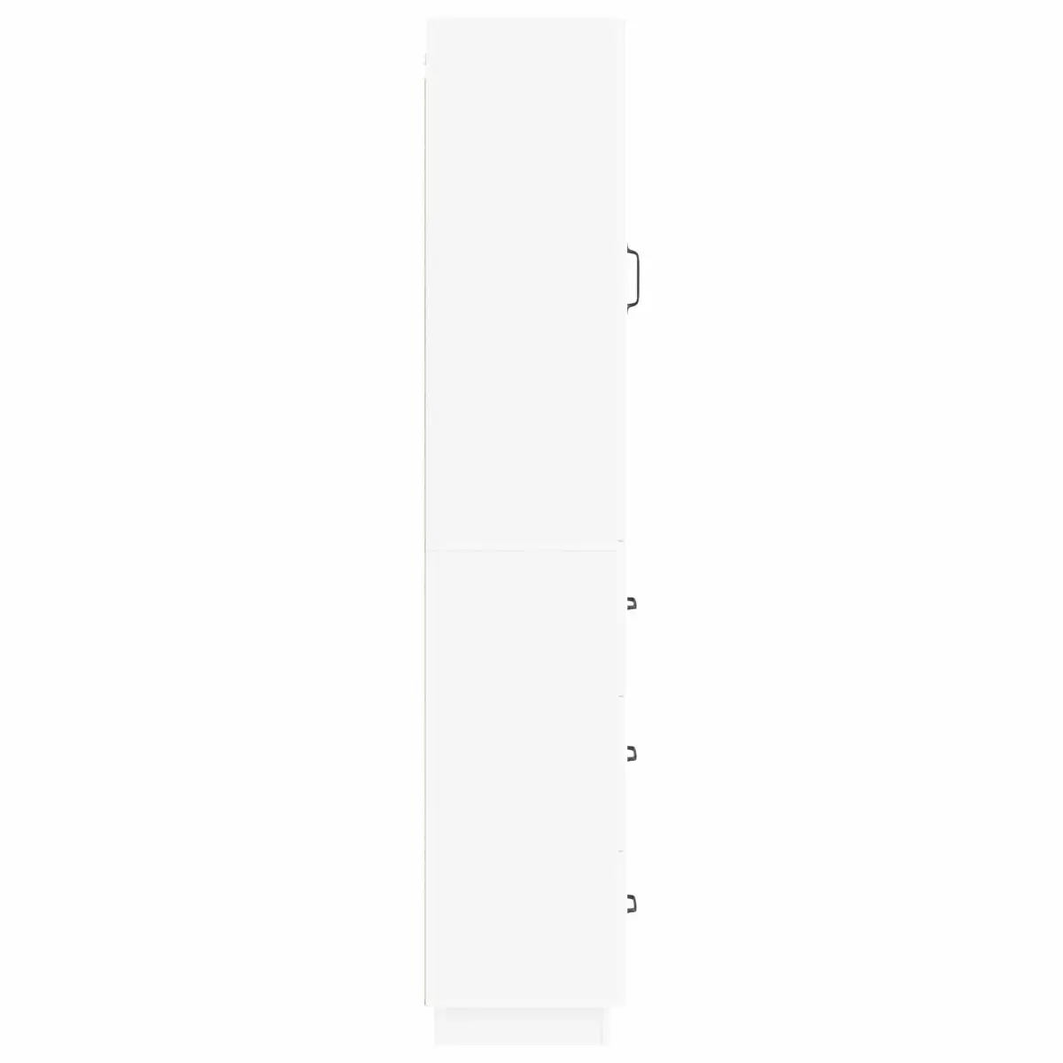 Storage Cabinet Set Engineered Wood 33 x 34.5 x 87 cm White Modern Sliding Doors Shelves Drawers Organizer