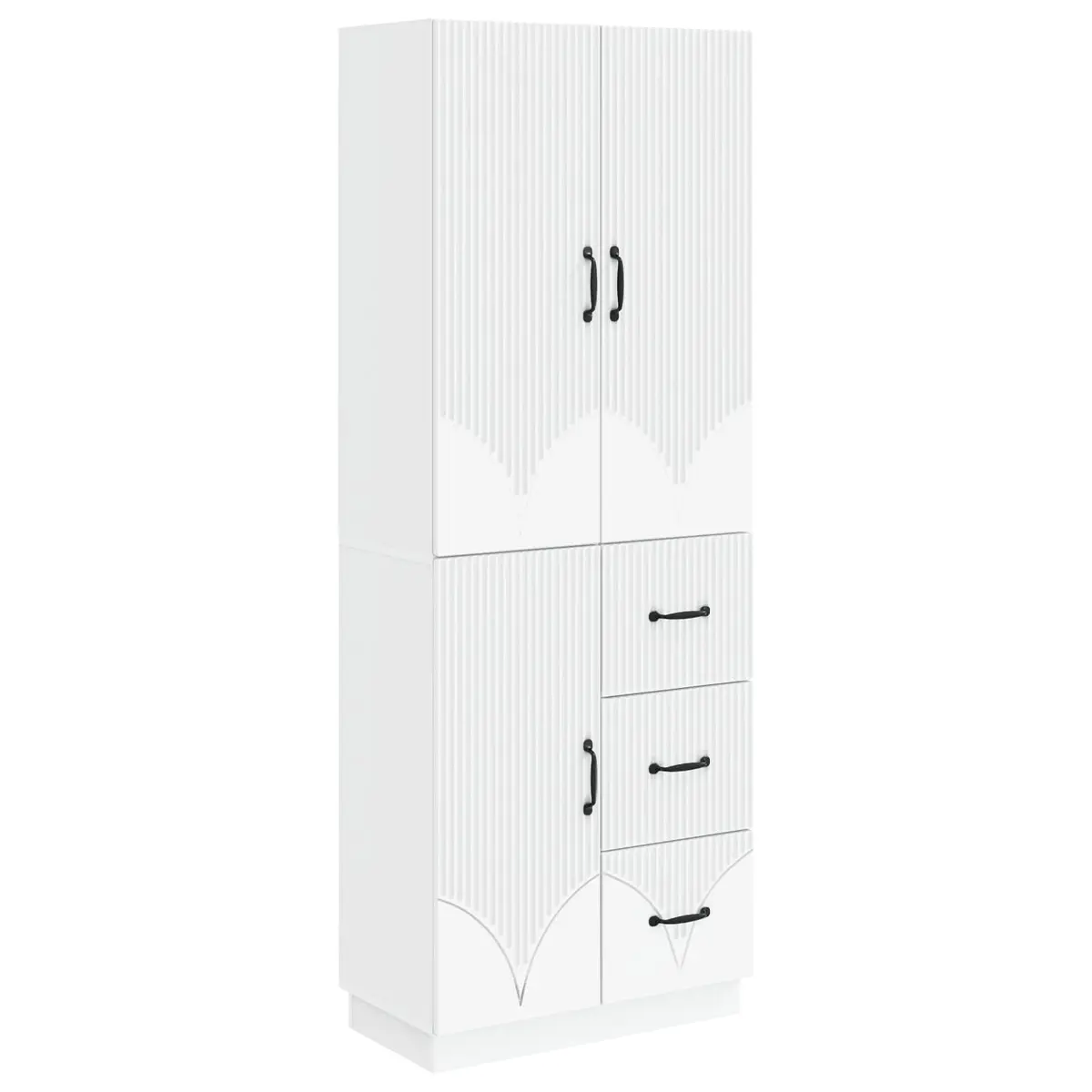 Cabinet Set Engineered Wood 2 Pcs Storage Furniture Living Room Bedroom