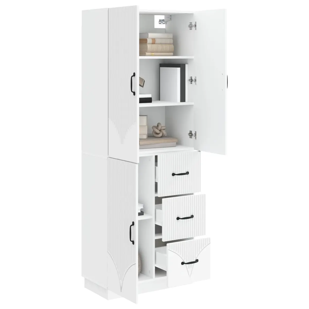 Cabinet Set Engineered Wood 2 Pcs Storage Furniture Living Room Bedroom