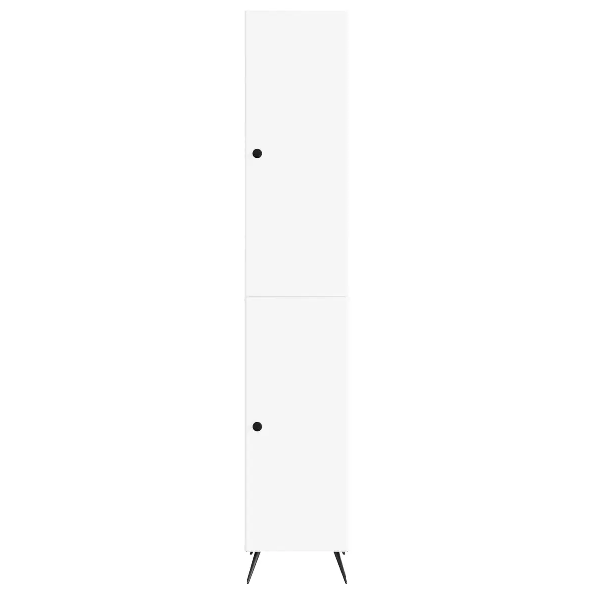 Cabinet Set 2 Pcs White Engineered Wood Furniture Storage Living Room Bedroom