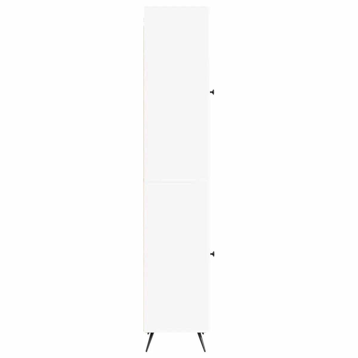 Cabinet Set 2 Pcs White Engineered Wood Furniture Storage Living Room Bedroom