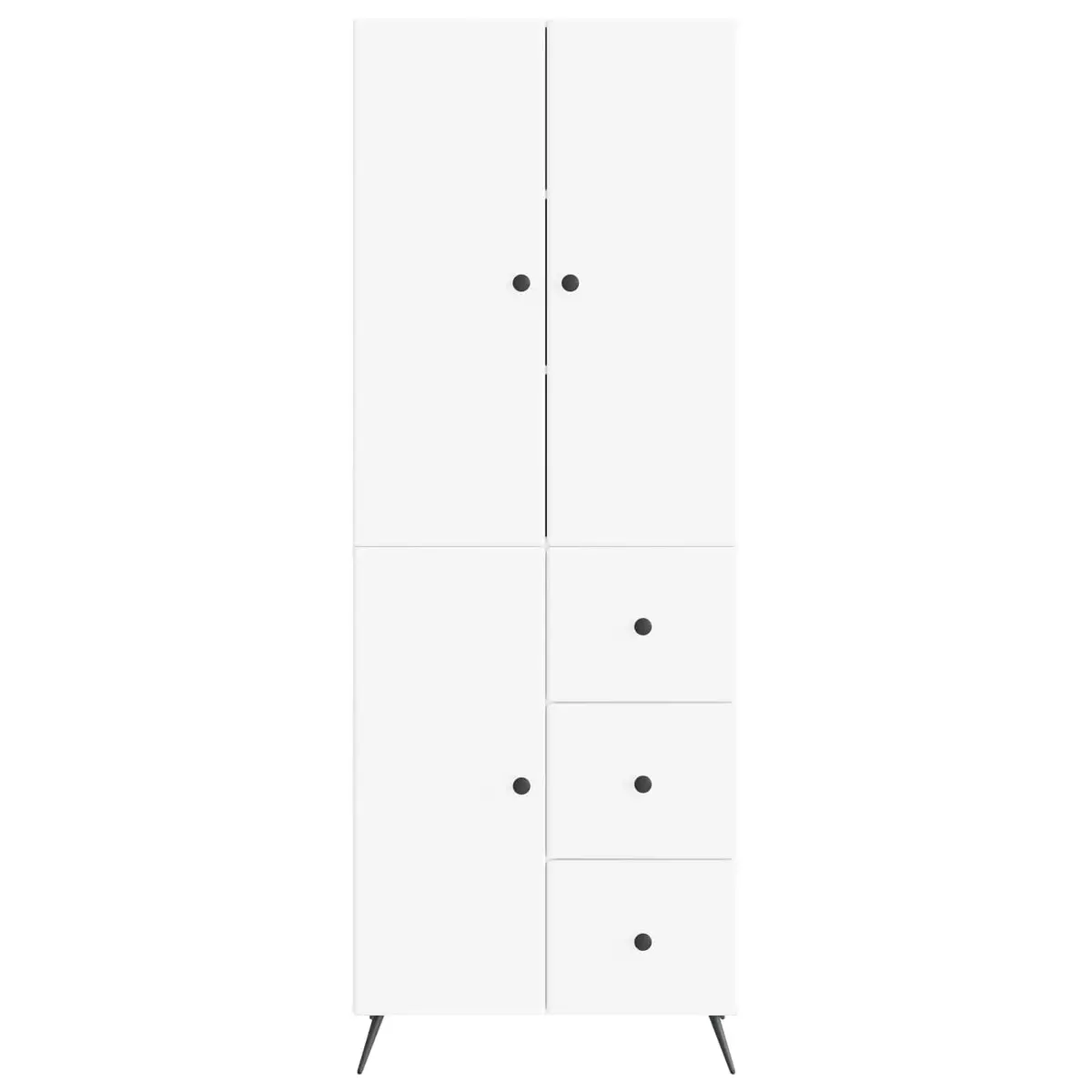 2 Piece Cabinet Set White Storage Furniture Engineered Wood Indoor Outdoor
