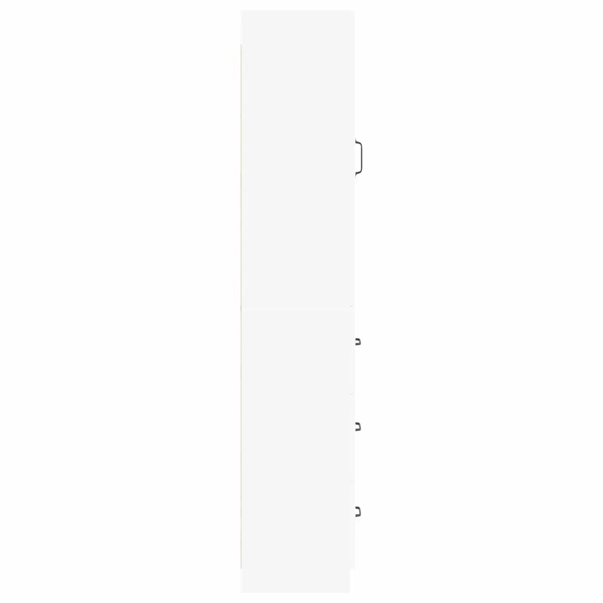 Storage Cabinet Set Engineered Wood 33 x 34.5 x 87 cm White with Drawers Shelves LED Light