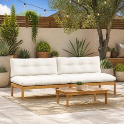 Versatile Acacia Wood Sofa for Any Outdoor Setting