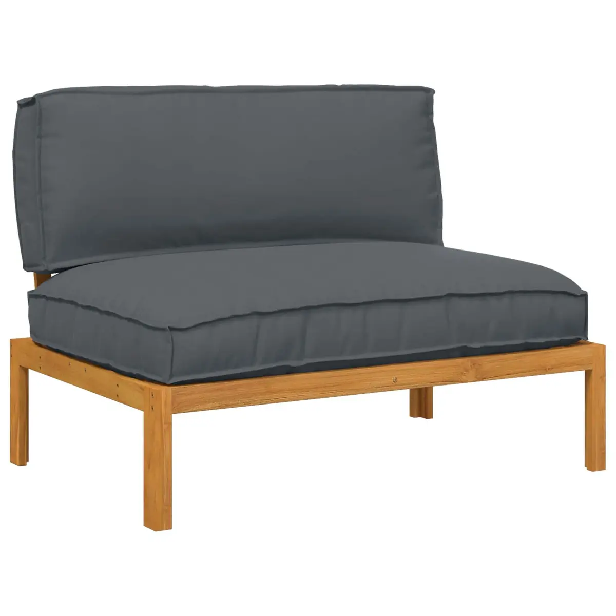 Modular Sofa Set Solid Acacia Wood Anthracite Outdoor Garden Furniture