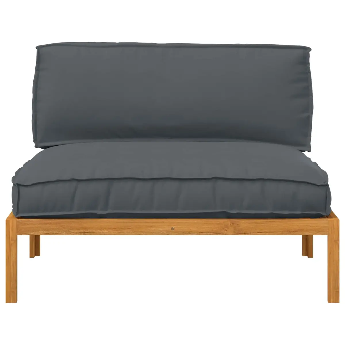Modular Sofa Set Solid Acacia Wood Anthracite Outdoor Garden Furniture