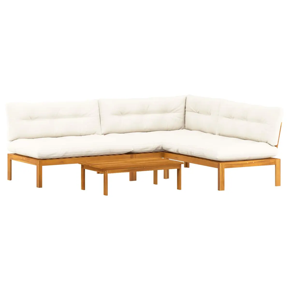 Outdoor Sectional Sofa Set 4 Piece Corner Garden Pallet Seating Lounge with
