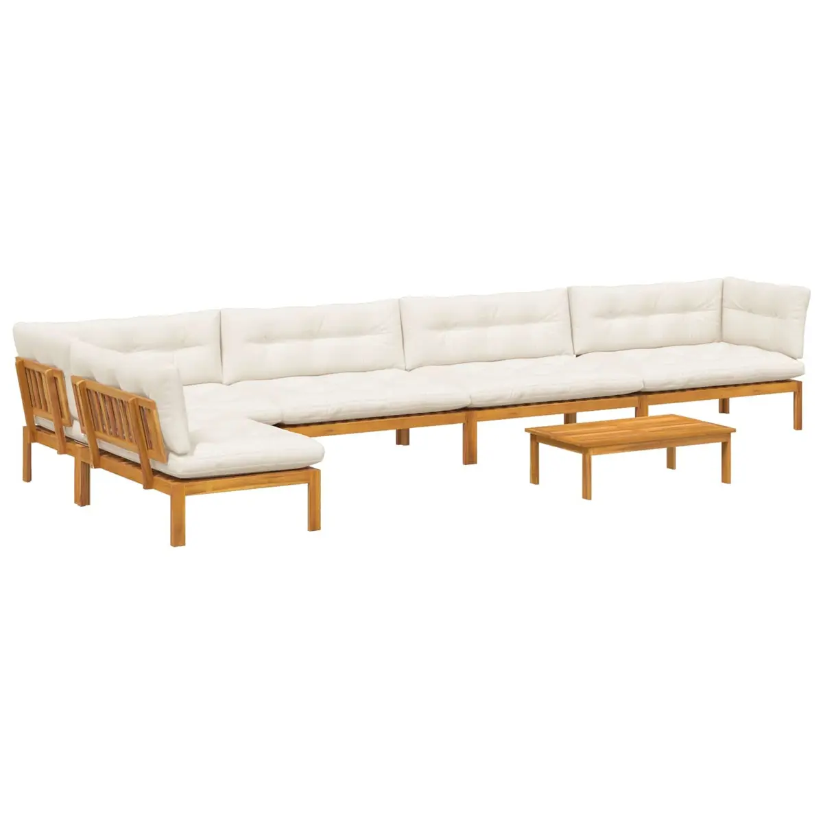 Outdoor Sectional Sofa Unit 6 Piece Garden Pallet Lounge Corner Seating Set
