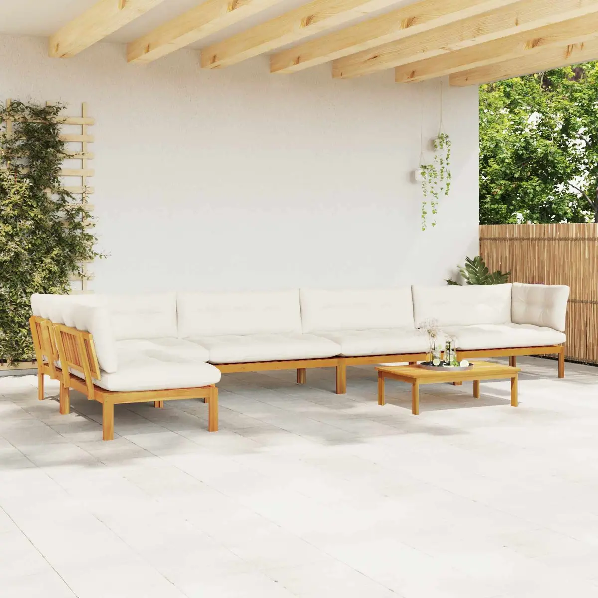 Outdoor Sectional Sofa Unit 6 Piece Garden Pallet Lounge Corner Seating Set