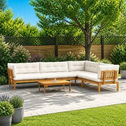 Ideal Seating Solution: 5 Piece Garden Sofa Set