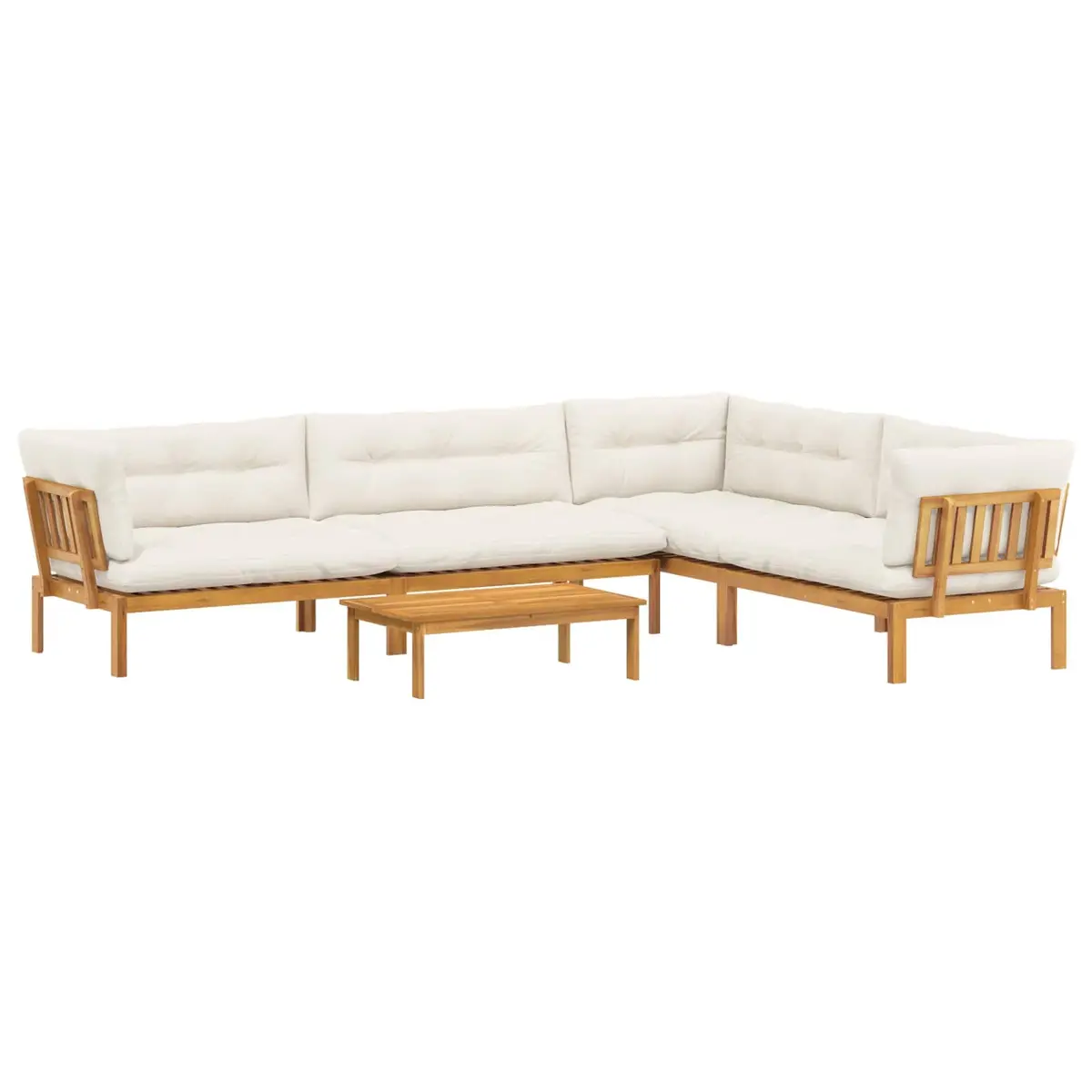 5 Piece Garden Pallet Sofa Set Corner Sectional Outdoor Seating Lounge Furniture