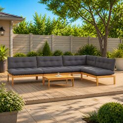 5 Piece Acacia Wood Sofa Set: Perfect for Your Patio