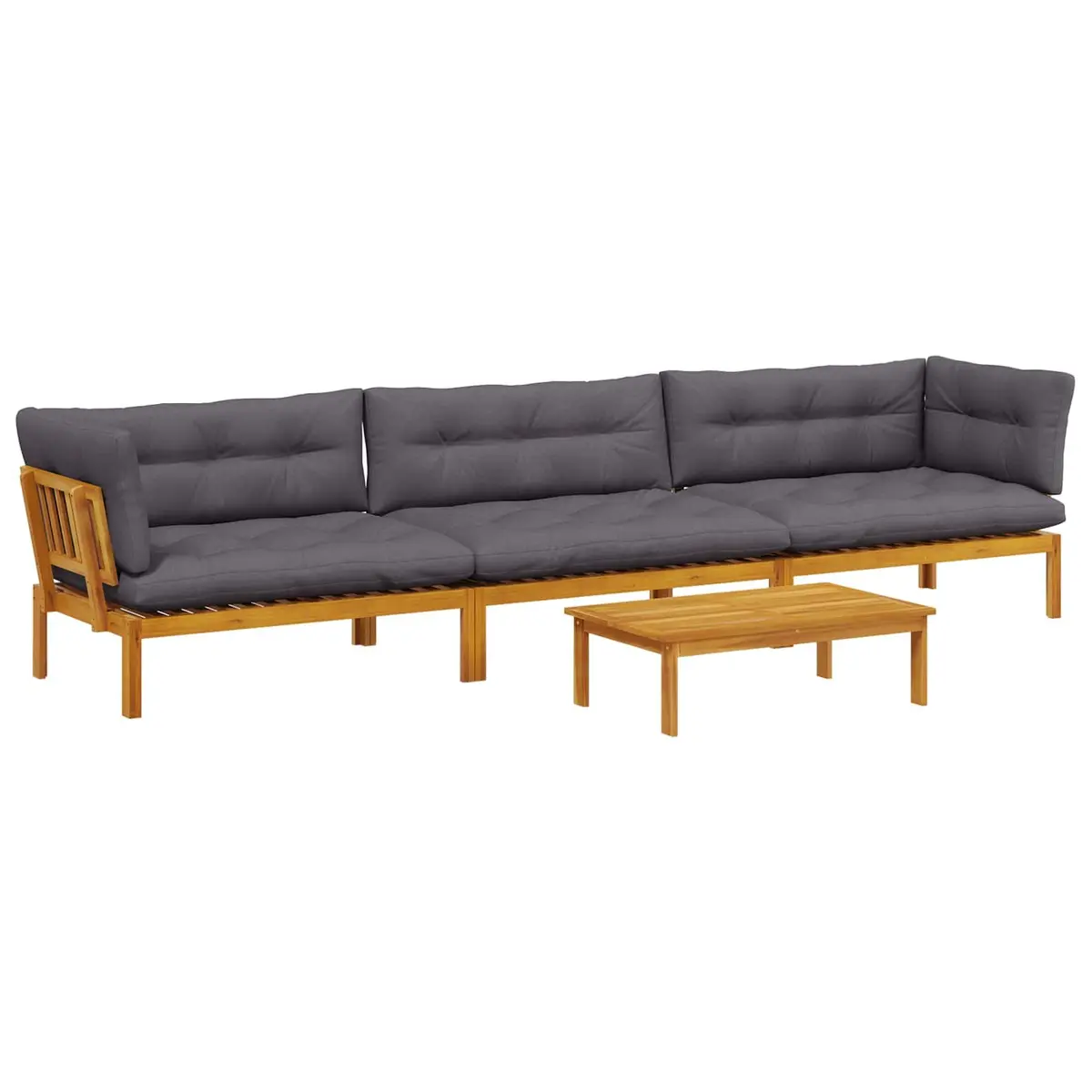 Outdoor Sectional Sofa Set 4 Piece Garden Pallet Lounge Corner Furniture with