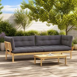 Practical Outdoor Corner Sofa Set with Table