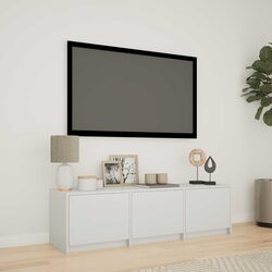 Practical TV Cabinet with LED Lights for Home Organization