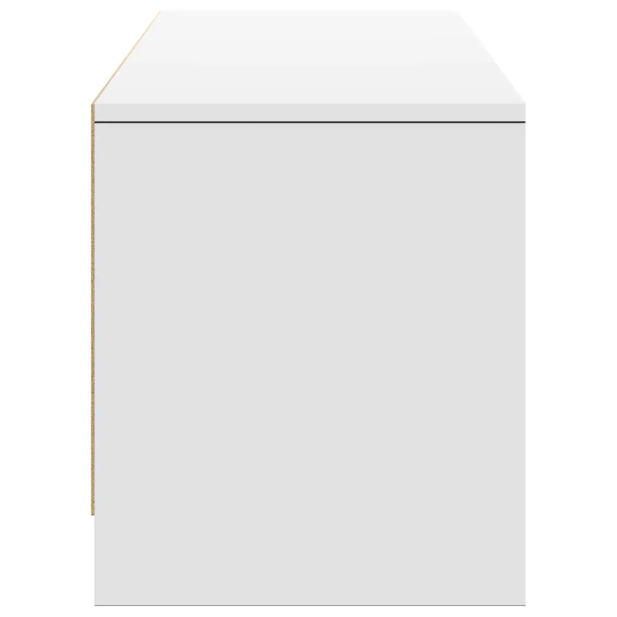 LED TV Cabinet 165cm White Engineered Wood Storage Unit with Adjustable Lighting