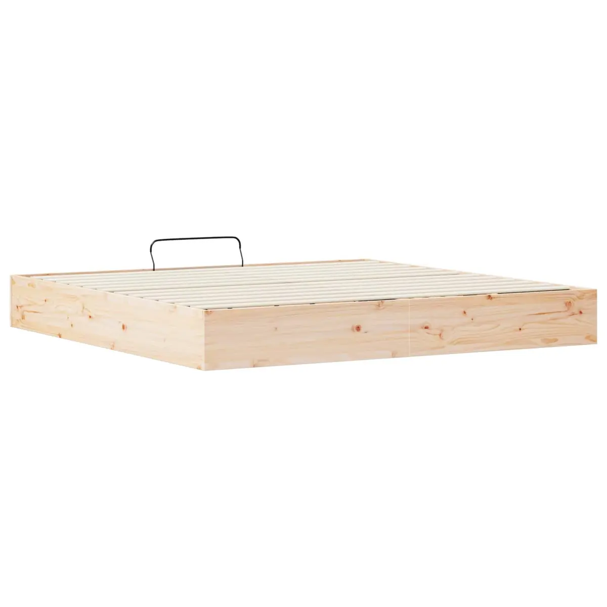 Ottoman Bed Frame with Storage 180 x 200 cm Modern Gas Lift Brown Bedroom