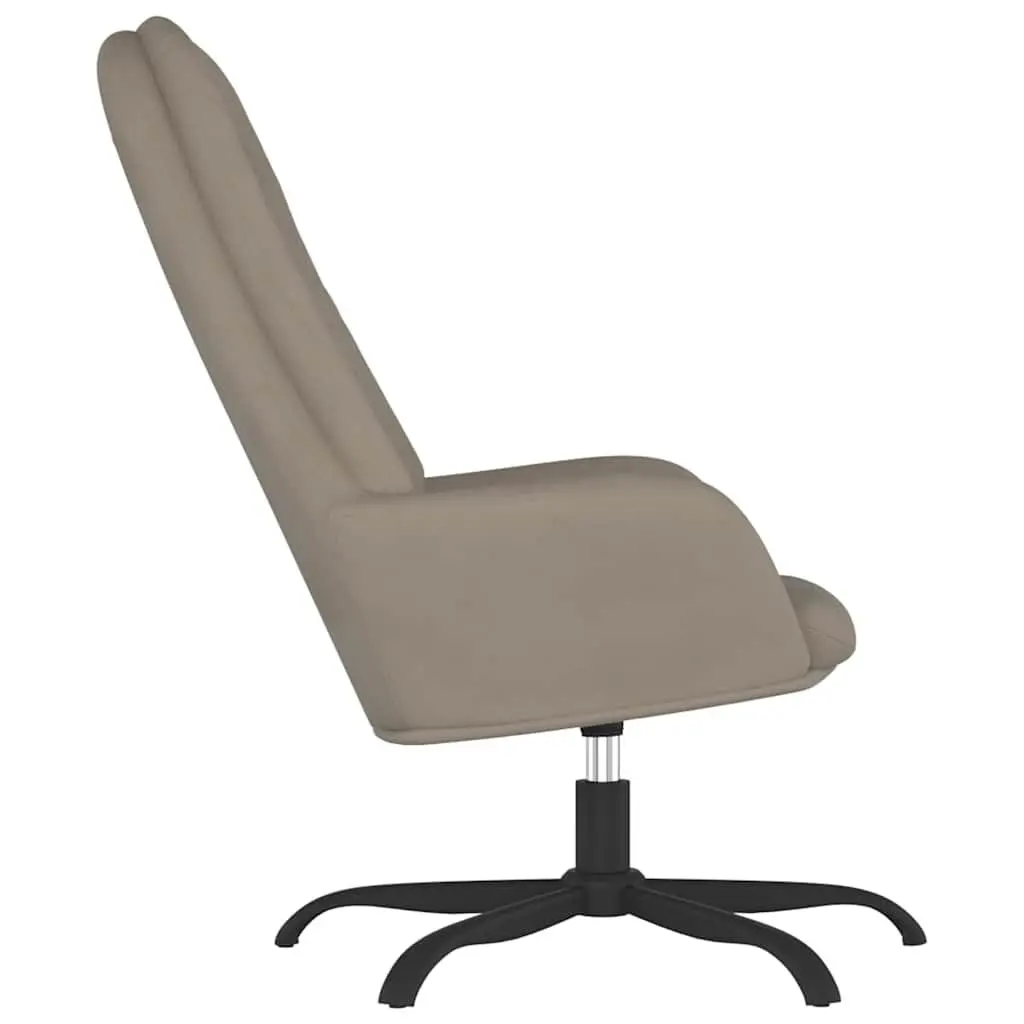 Relaxing Chair Velvet Light Grey 360 Degree Swivel Arm Chair