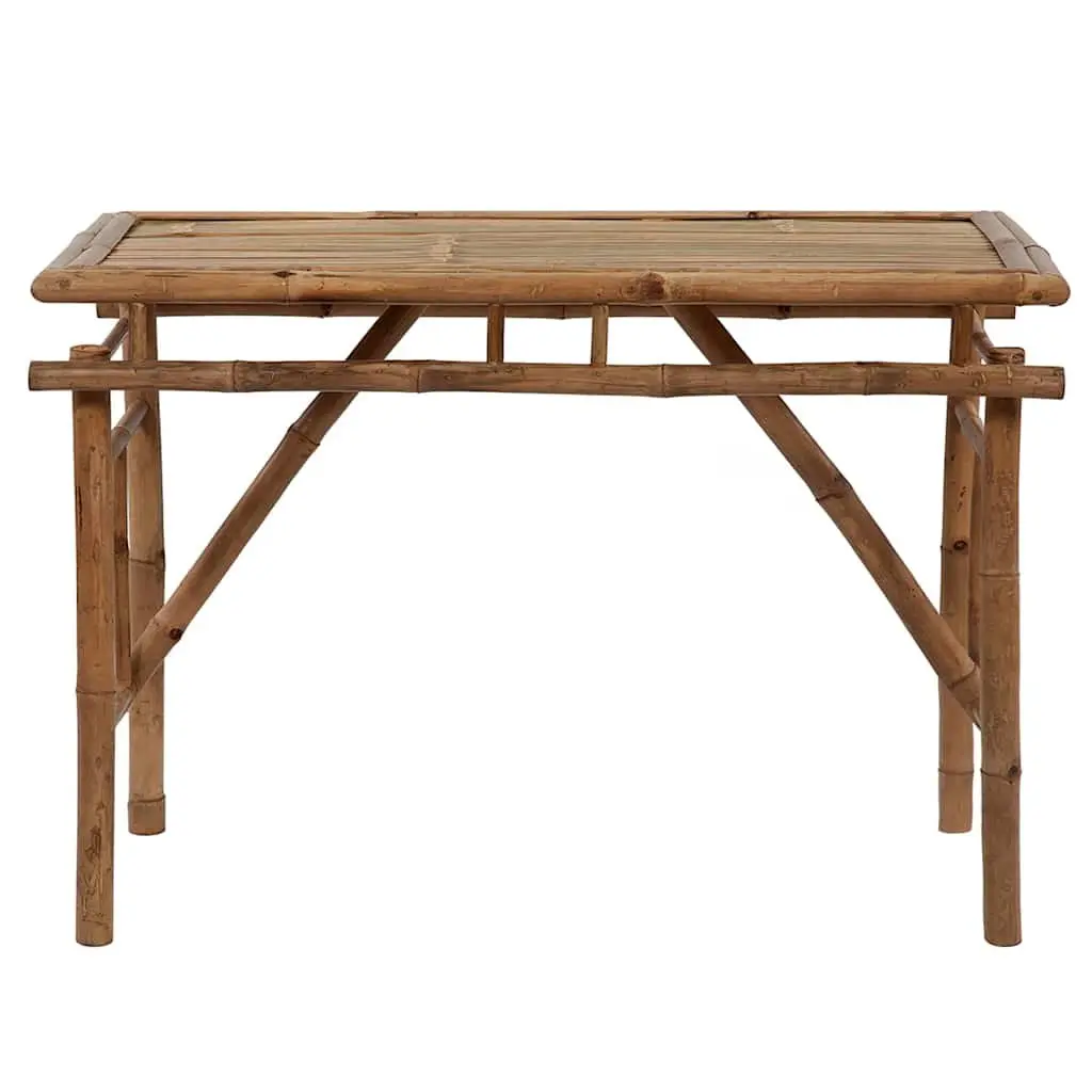 Portable Bamboo Folding Table 115x50x75cm Brown Outdoor Indoor Camping Garden