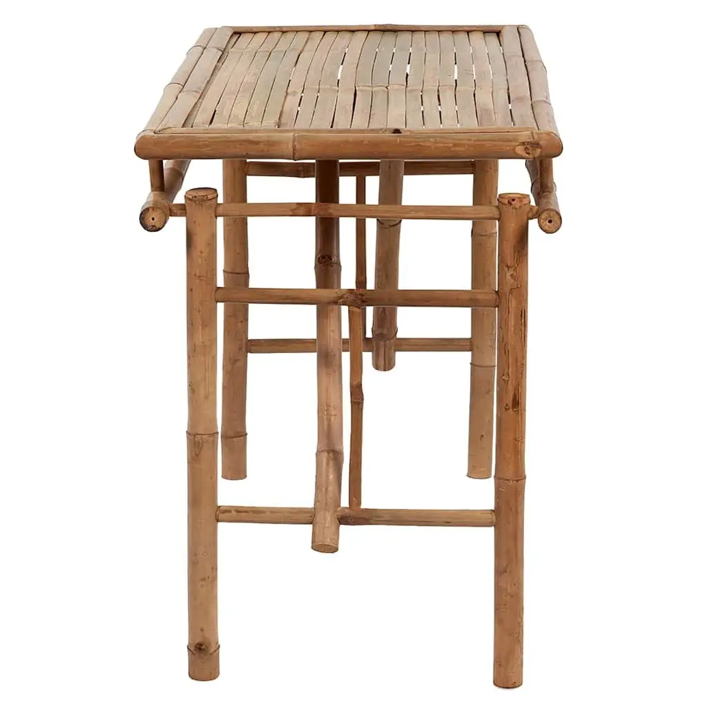 Portable Bamboo Folding Table 115x50x75cm Brown Outdoor Indoor Camping Garden