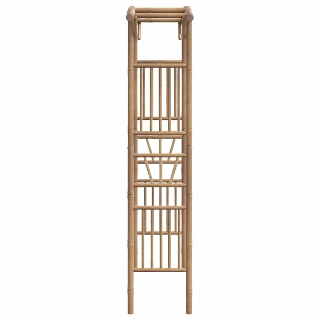 Bamboo Garden Arch Outdoor Patio Trellis Climbing Plant 118cm W x 40cm D x 187cm H Brown