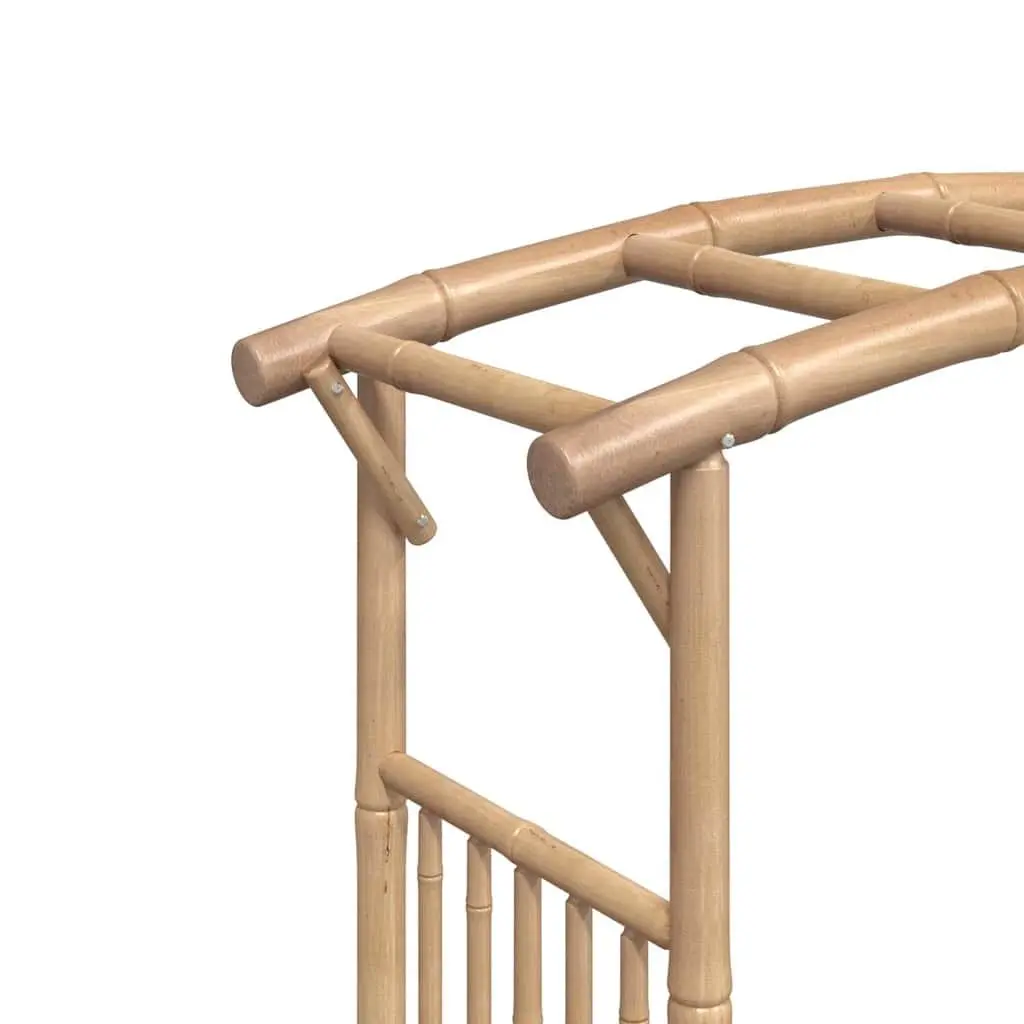 Bamboo Garden Arch Outdoor Patio Trellis Climbing Plant 118cm W x 40cm D x 187cm H Brown